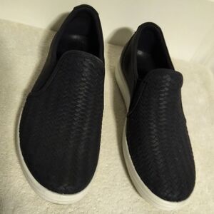 Ecco Blue Woven Slip-On Loafers